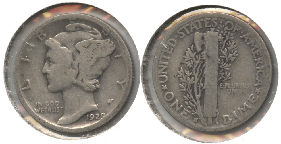 1929-S Mercury Dime Good-4 #b
