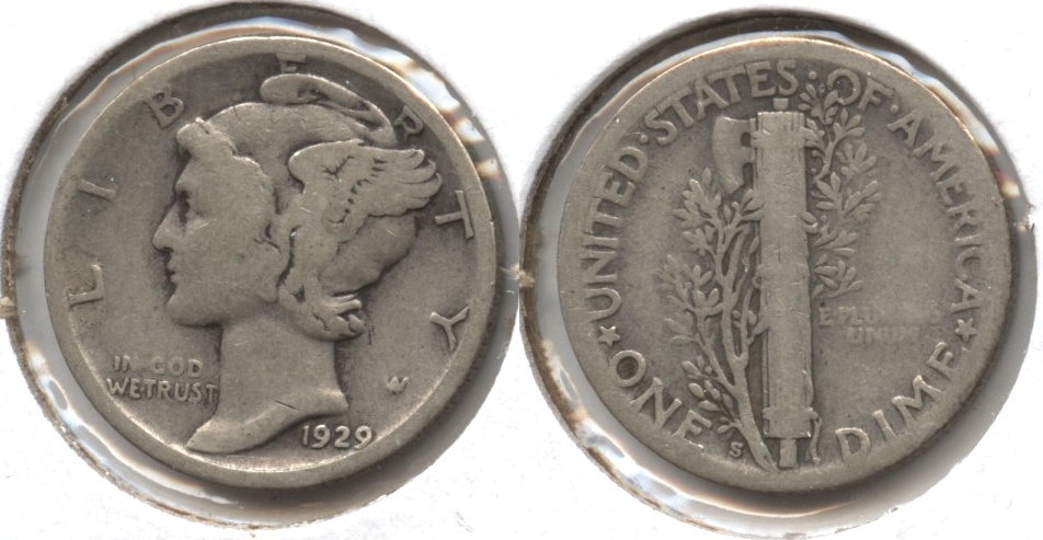 1929-S Mercury Dime Good-4 #e