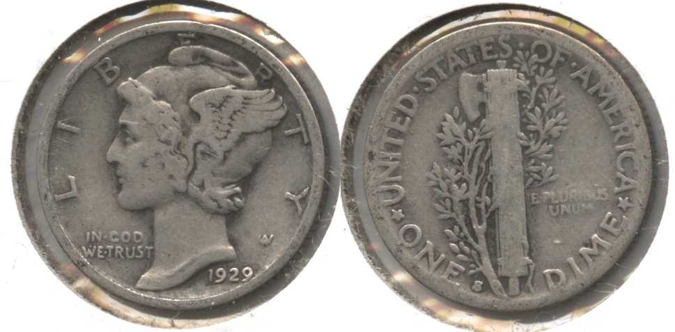 1929-S Mercury Dime Good-4 #h