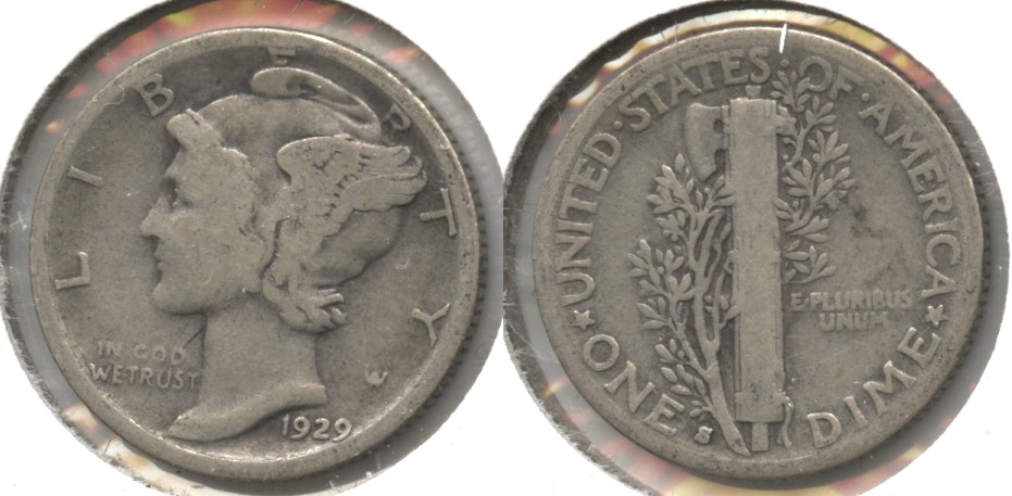 1929-S Mercury Dime Good-4 #j