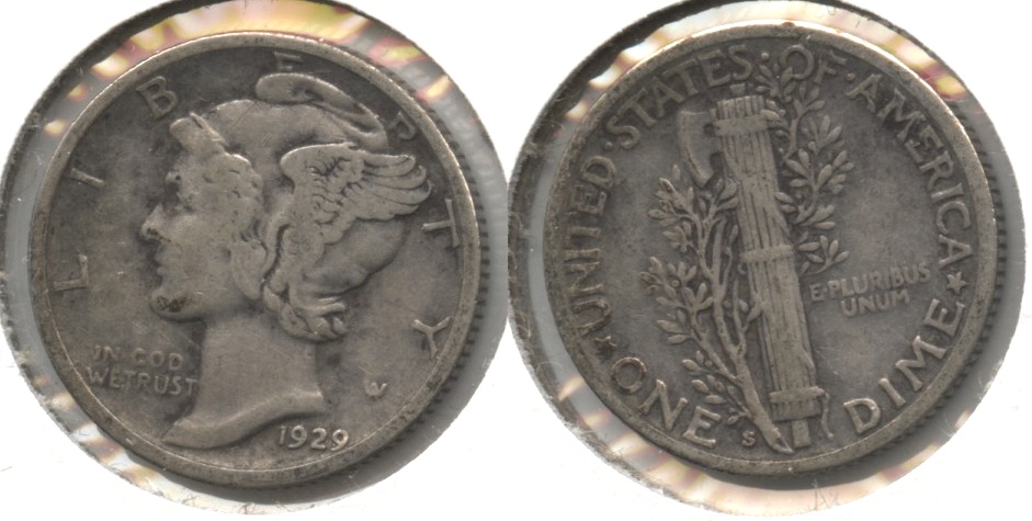 1929-S Mercury Dime VF-20 #a