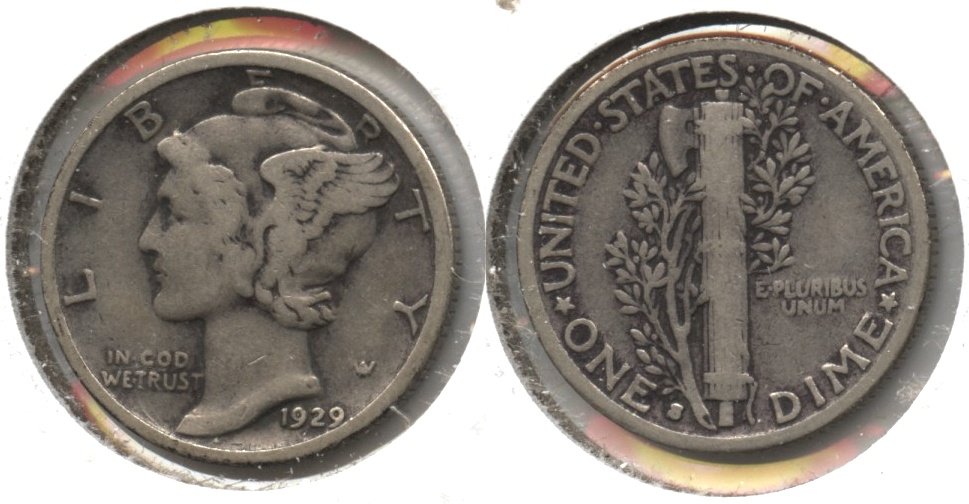 1929-S Mercury Dime VG-8 #h