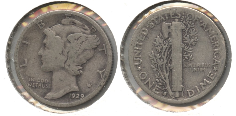 1929-S Mercury Dime VG-8 #q