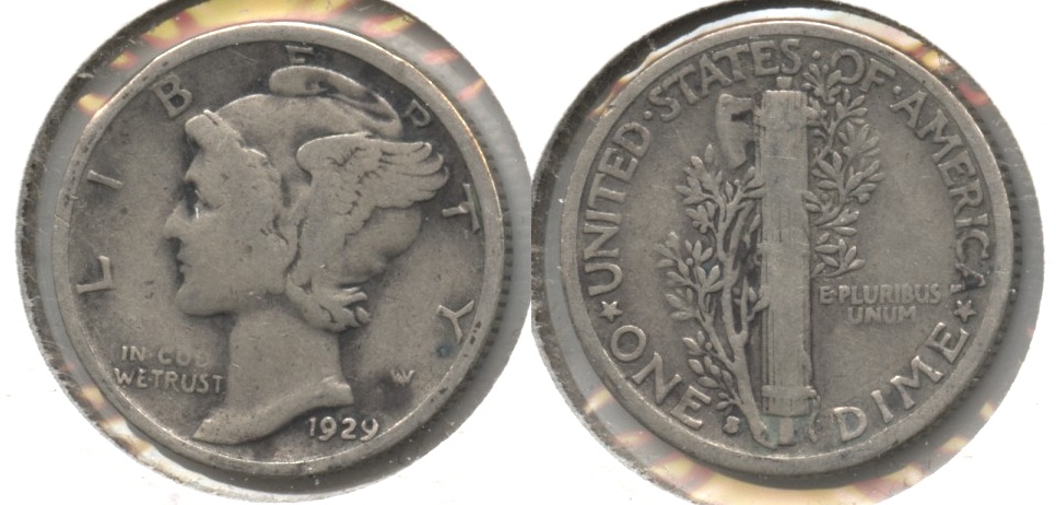 1929-S Mercury Dime VG-8 #u