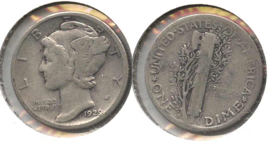 1929-S Mercury Dime VG-8 #w