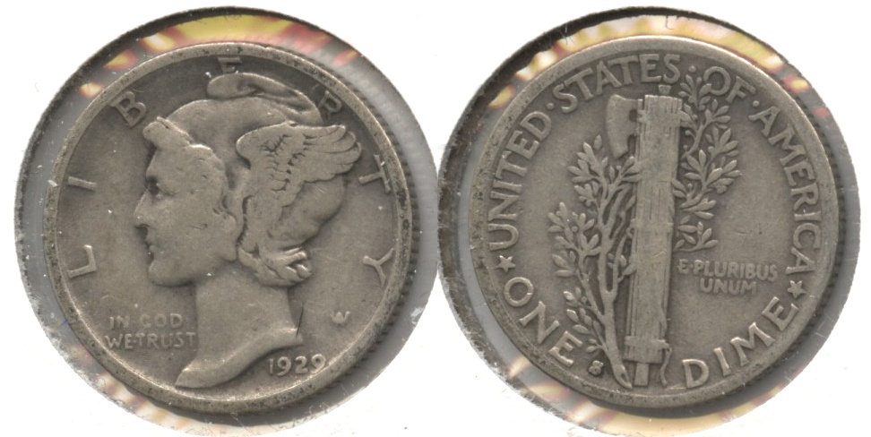 1929-S Mercury Dime VG-8 #y
