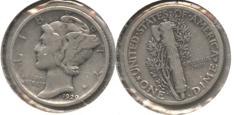 1929 Mercury Dime Fine-12 #ad