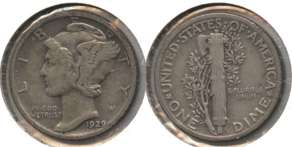 1929 Mercury Dime Fine-12 #af