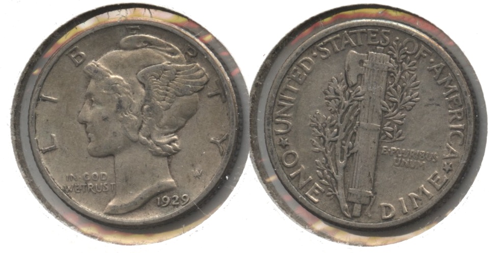 1929 Mercury Dime Fine-12 #bo