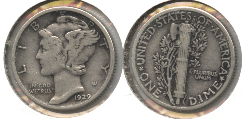 1929 Mercury Dime Fine-12 #u