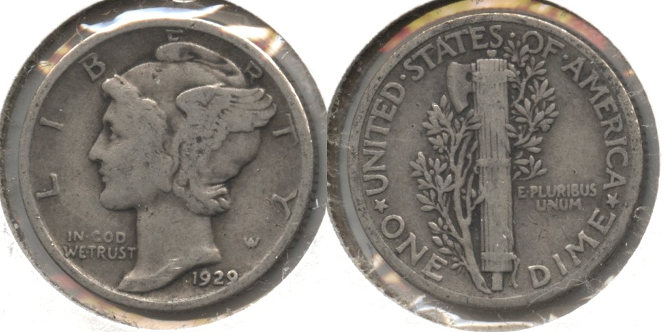 1929 Mercury Dime Fine-12 #z