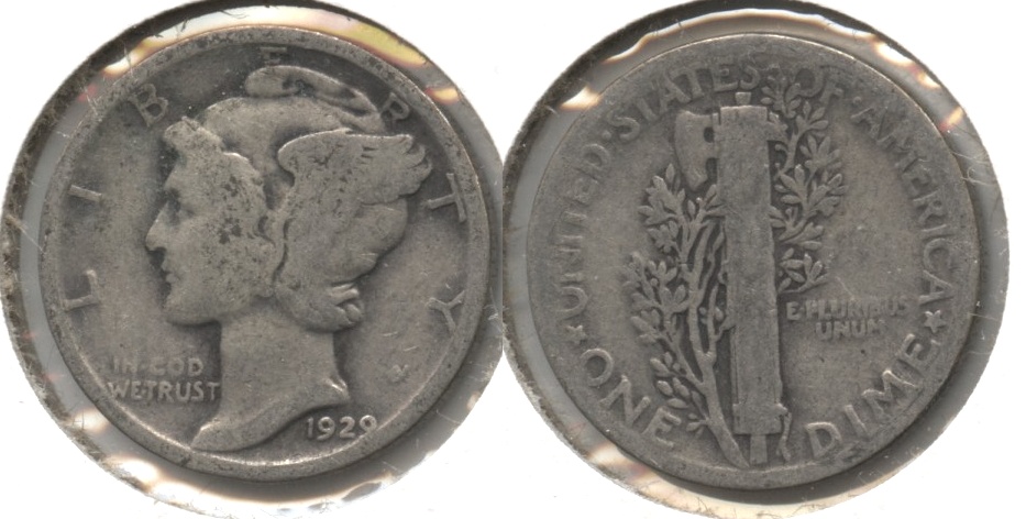 1929 Mercury Dime Good-4 #b