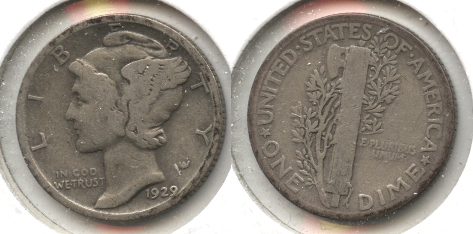1929 Mercury Dime Good-4 #f