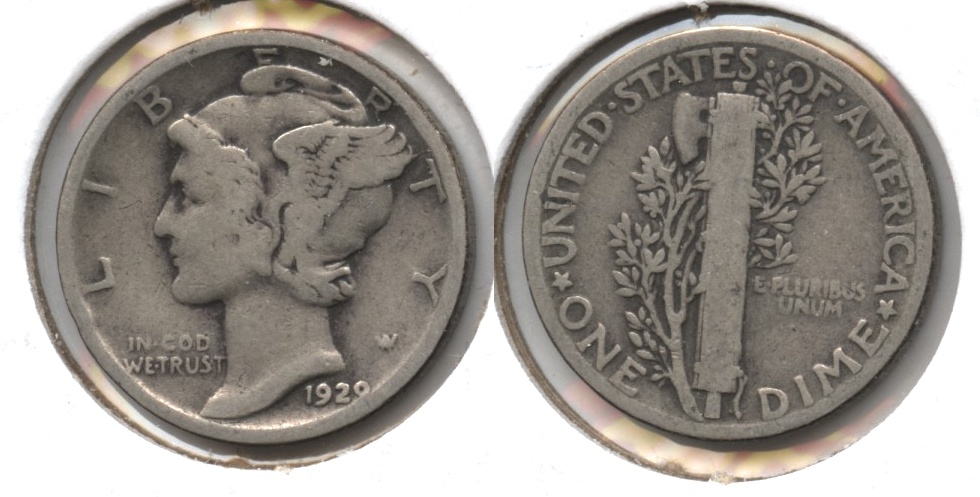 1929 Mercury Dime Good-4 #l