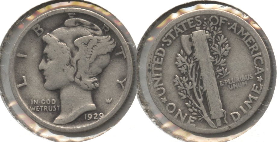 1929 Mercury Dime Good-4 #r
