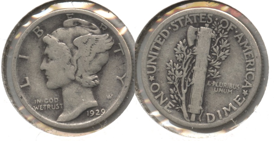 1929 Mercury Dime Good-4 #y
