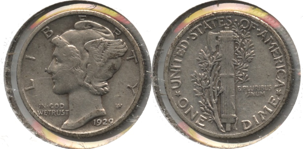 1929 Mercury Dime VF-20 #i