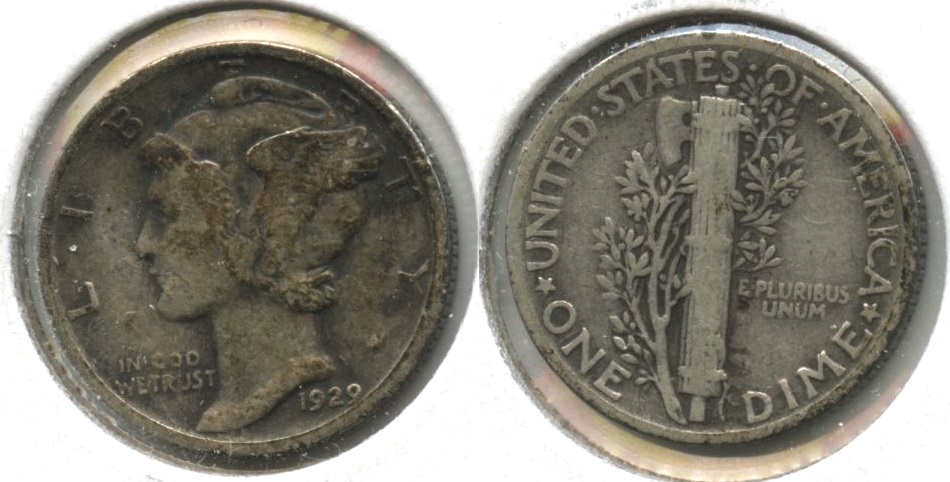 1929 Mercury Dime VG-8 #aa