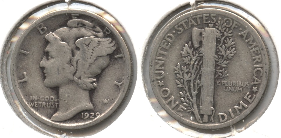 1929 Mercury Dime VG-8 #j