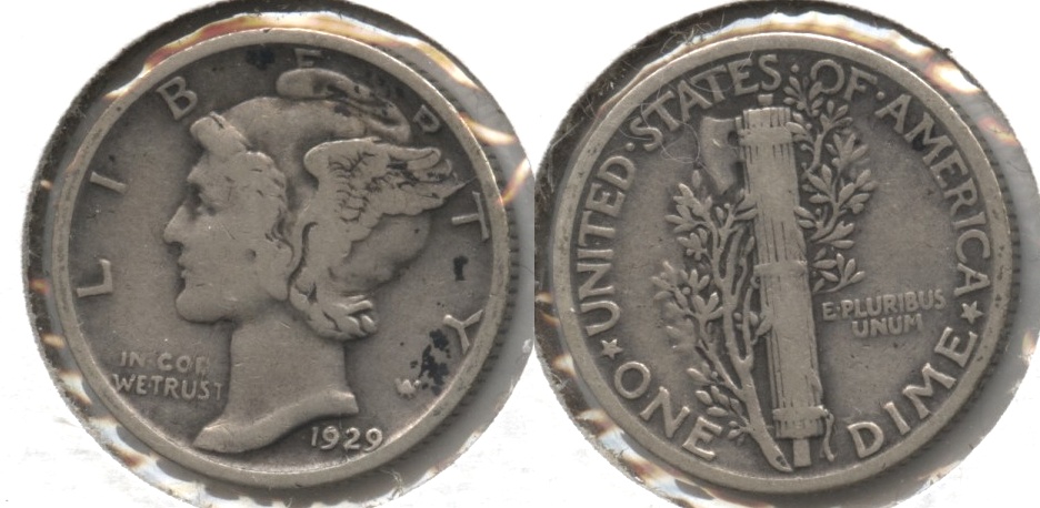 1929 Mercury Dime VG-8 #q