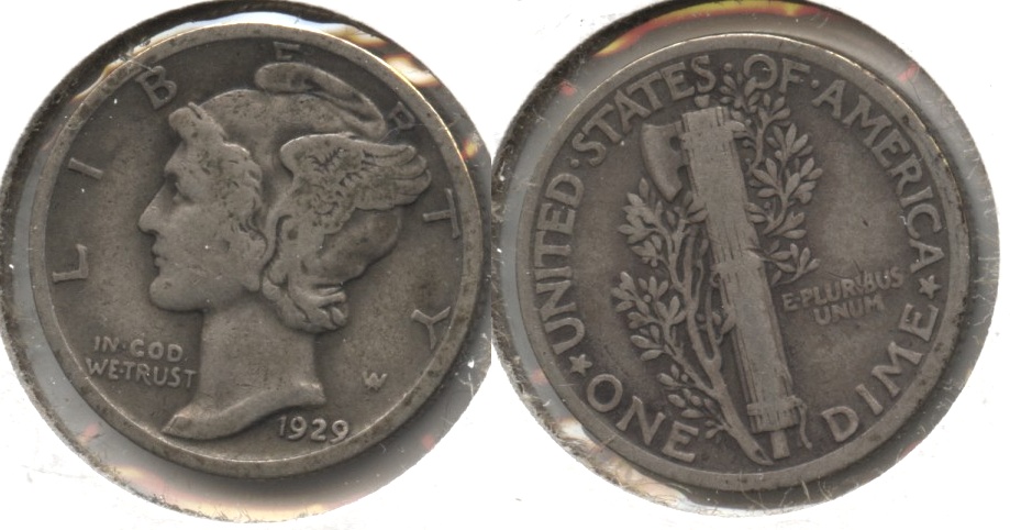 1929 Mercury Dime VG-8 #x