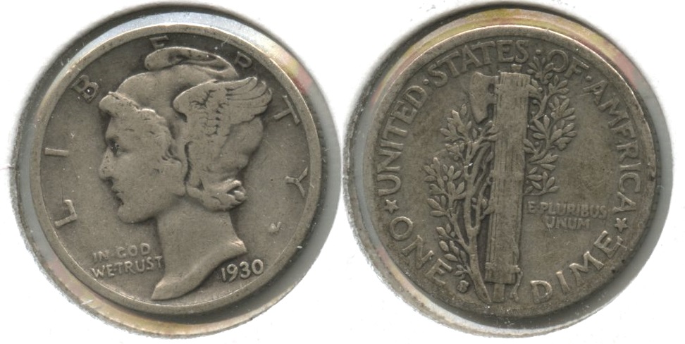 1930-S Mercury Dime Fine-12 #e