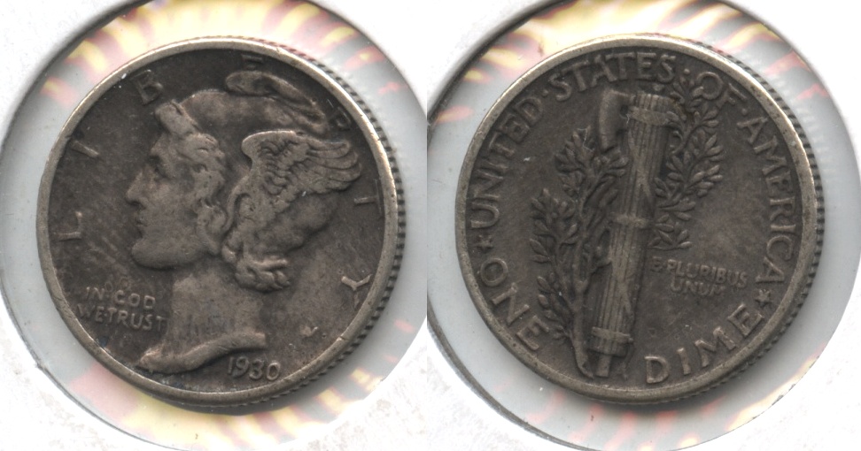 1930 Mercury Dime EF-40 #g