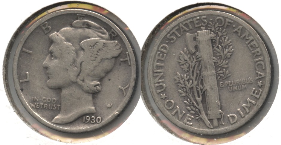 1930 Mercury Dime Fine-12 #aa