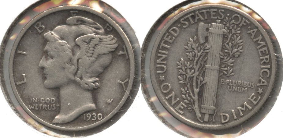 1930 Mercury Dime Fine-12 #am