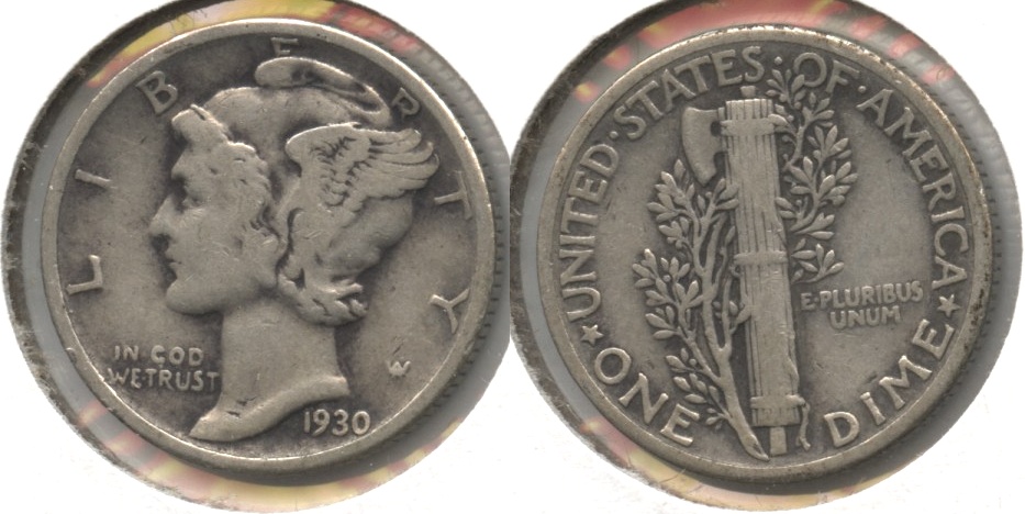 1930 Mercury Dime Fine-12 #c
