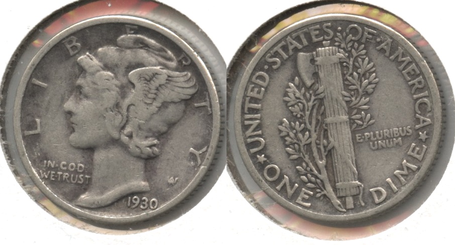 1930 Mercury Dime Fine-12 #d