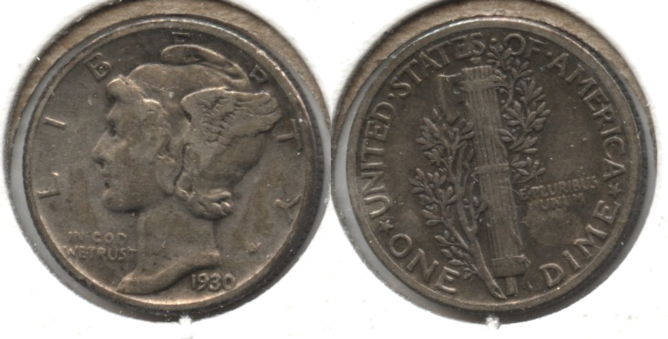 1930 Mercury Dime Fine-12 #l