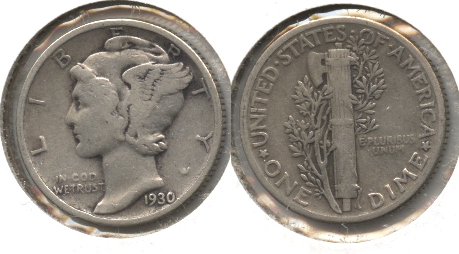 1930 Mercury Dime Fine-12 #n