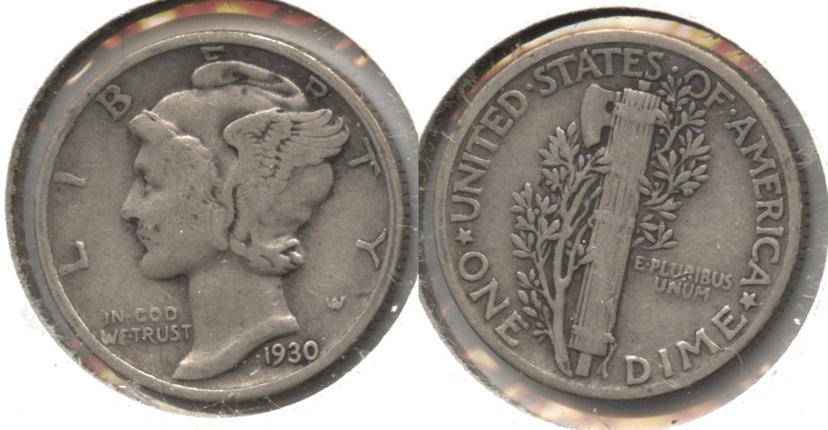 1930 Mercury Dime Fine-12 #r