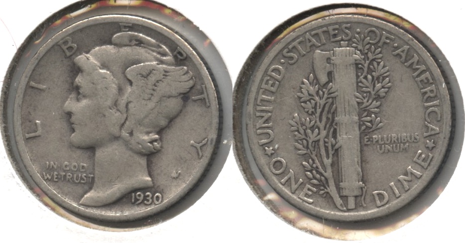 1930 Mercury Dime Fine-12 #u