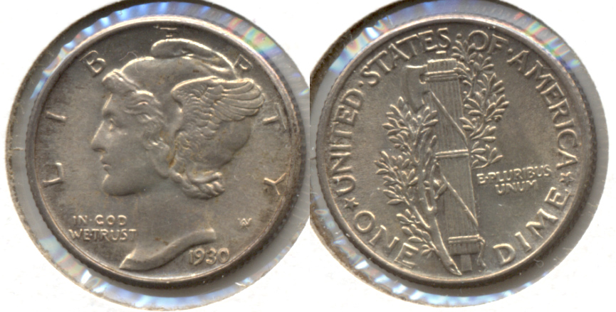 1930 Mercury Dime MS-63 Full Bands