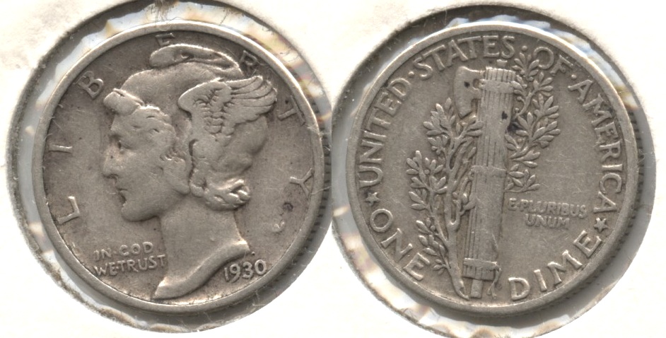 1930 Mercury Dime VF-20 #a