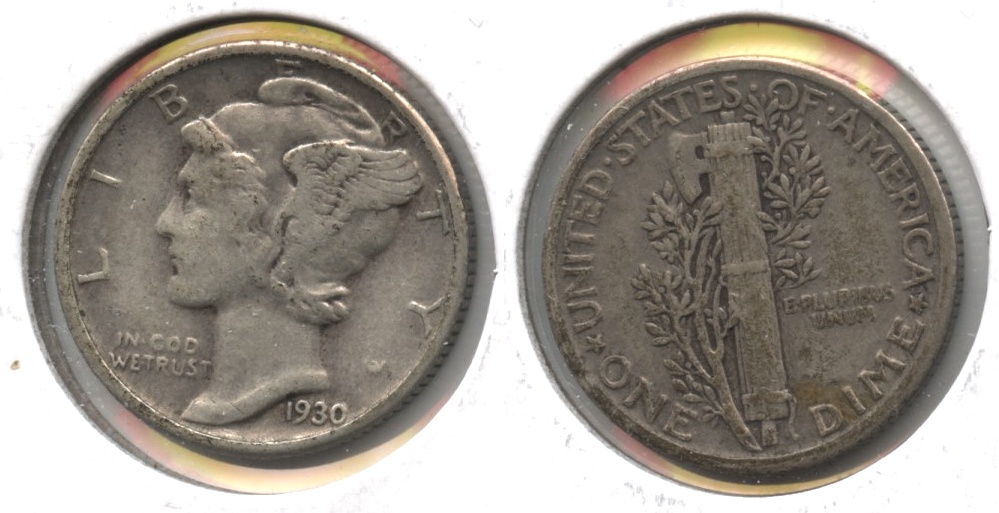 1930 Mercury Dime VF-20 #e