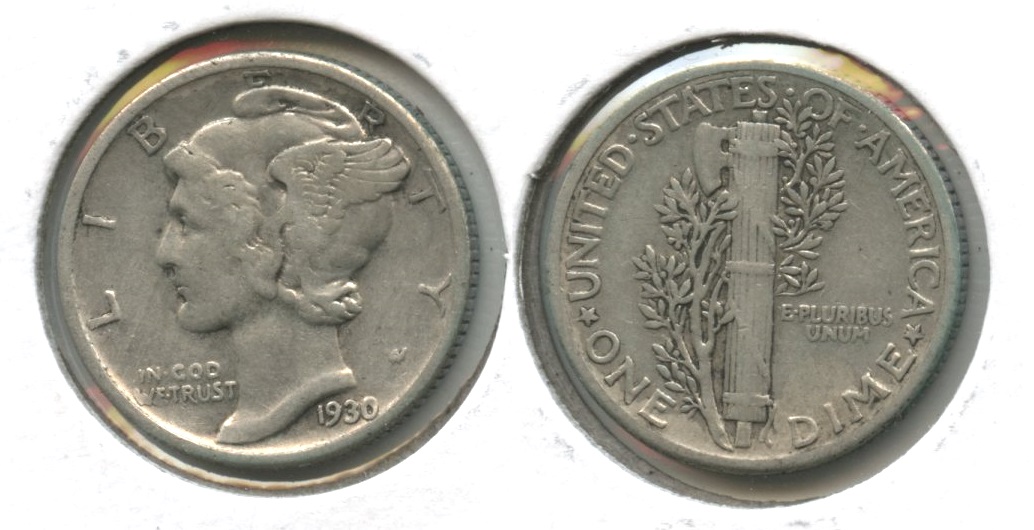 1930 Mercury Dime VF-20 #f