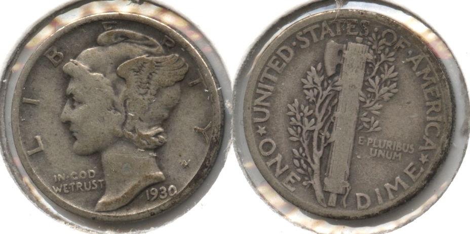 1930 Mercury Dime VG-8 #d