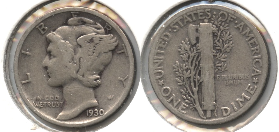 1930 Mercury Dime VG-8 #e