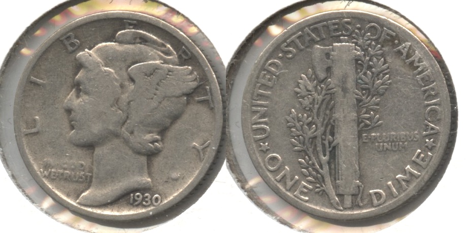 1930 Mercury Dime VG-8 #f