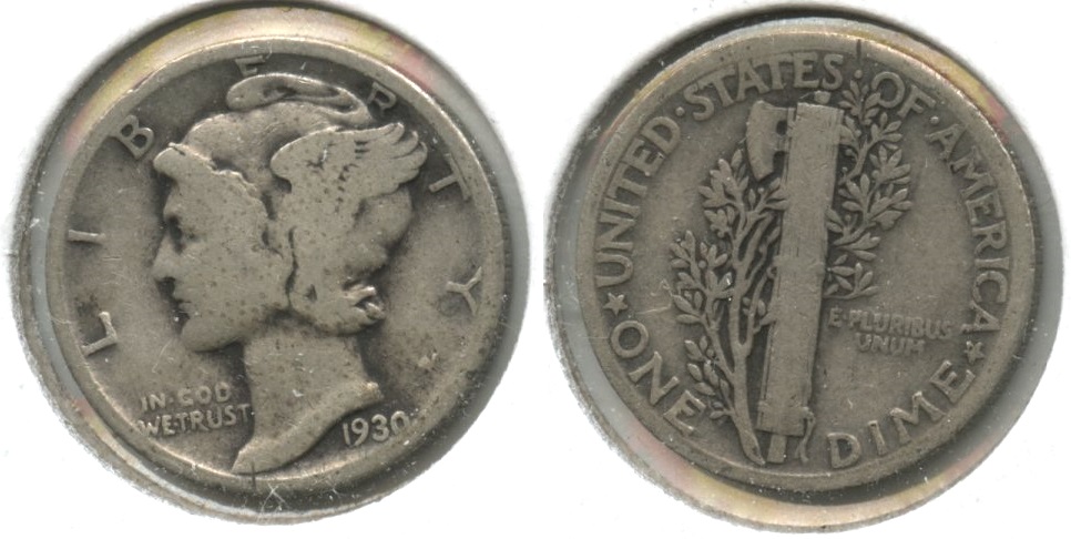 1930 Mercury Dime VG-8 #l