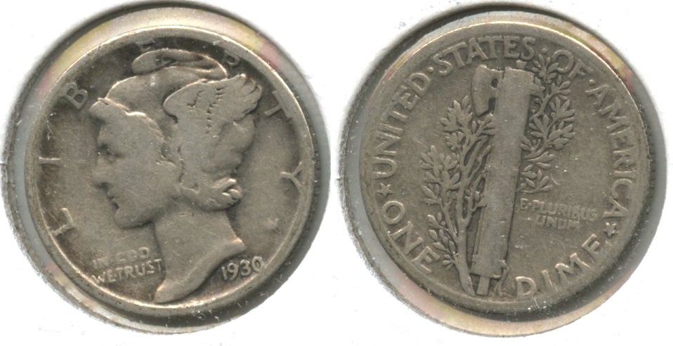 1930 Mercury Dime VG-8 #m