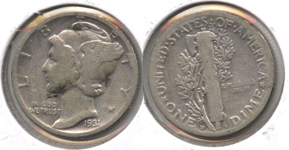 1931-D Mercury Dime AG-3