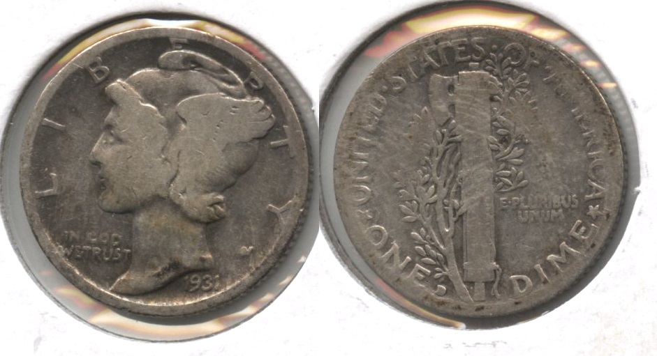 1931-D Mercury Dime AG-3 #a
