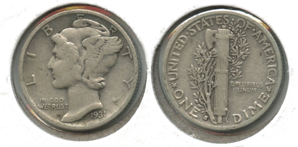 1931-S Mercury Dime Fine-12 #f