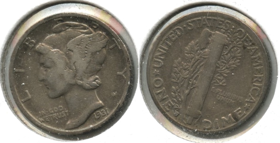 1931-S Mercury Dime Fine-12 #k