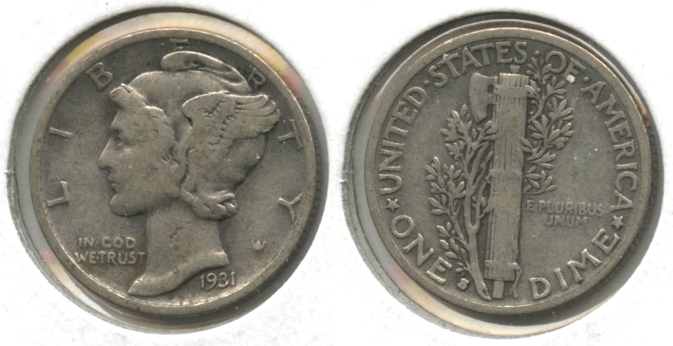 1931-S Mercury Dime Fine-12 #n