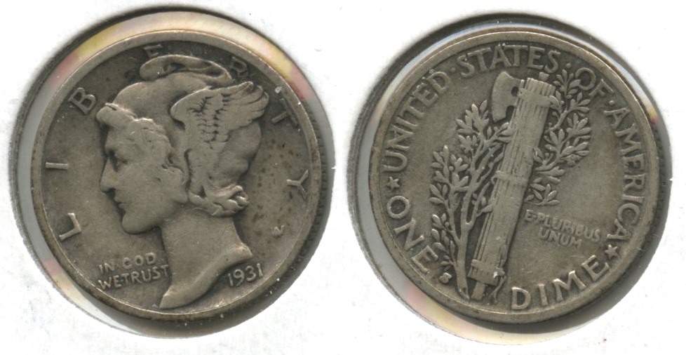 1931-S Mercury Dime Fine-12 #o